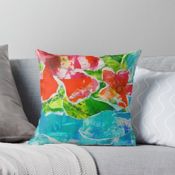 Item preview, Flowers At The Lake 2 Mixed Media Floral Collage designed and sold by KATHLEEN TENNANT ART.
