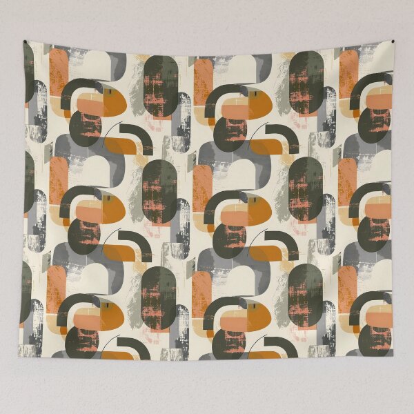 Item preview, Abstract Geometric Patterns with Earthy Tones designed and sold by palaco210.