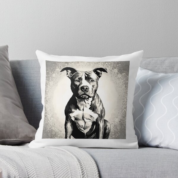 Item preview, Pointillism Pitbull Terrier designed and sold by Fredster1966.