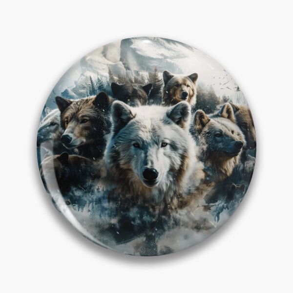 Item preview, GREAT WILD NORTH WOLF PACK BEARS BIRDS MOUNTAINS designed and sold by NikoDeeko.
