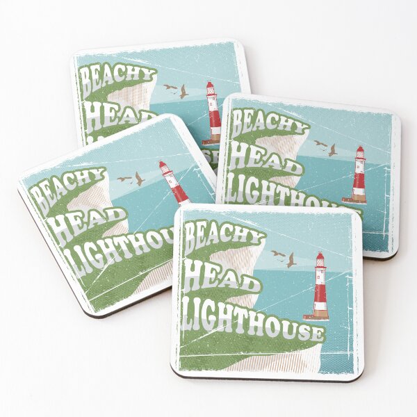 Item preview, Beachy Head Lighthouse Retro poster designed and sold by ekpatterns.