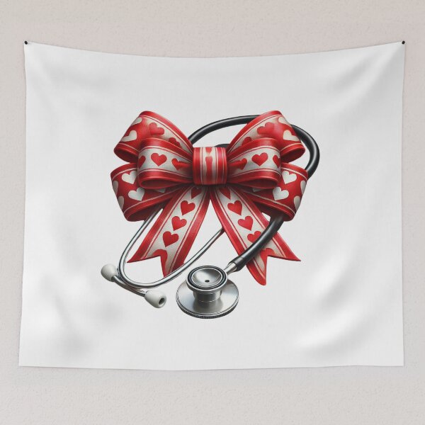 Item preview, Heartfelt Healthcare - Stethoscope and Ribbon Design designed and sold by Mrrjgraphic.