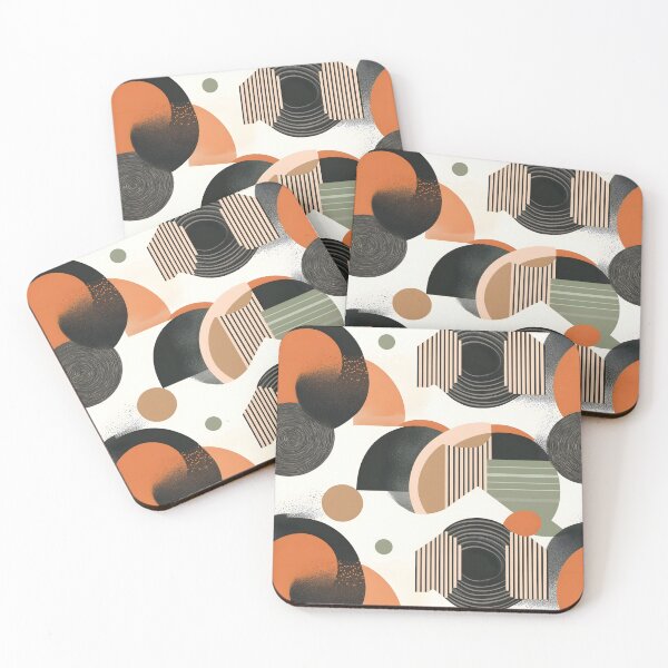 Item preview, Abstract Geometric Patterns with Earthy Tones designed and sold by palaco210.