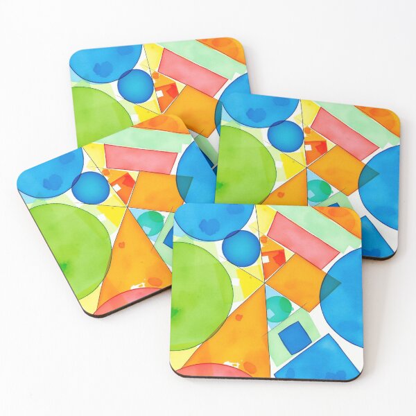 Item preview, Vibrant Abstract Geometry In Watercolor designed and sold by ChrisButler.