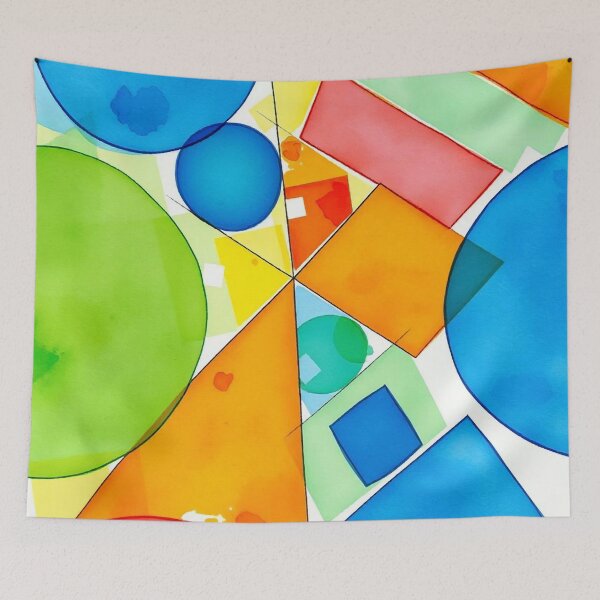 Item preview, Vibrant Abstract Geometry In Watercolor designed and sold by ChrisButler.