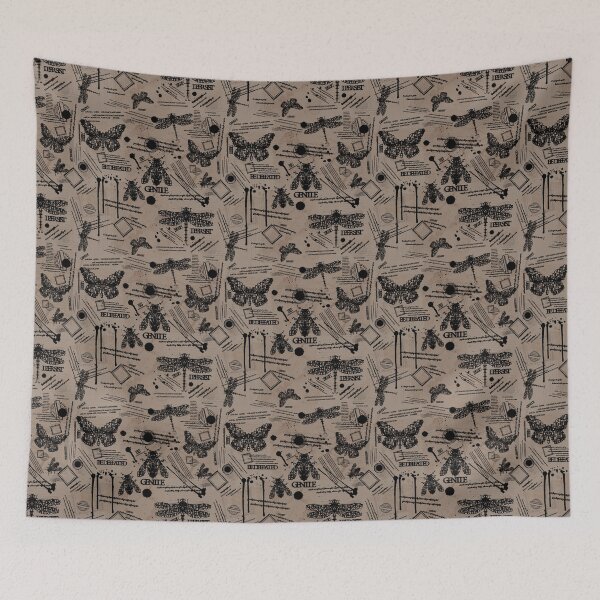 Item preview, Flettering Bugs [Pattern] designed and sold by deadbeatprince-typography.