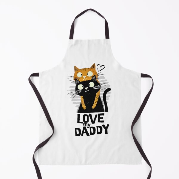 Item preview, I Love My Daddy, Baby Cat Hugging Dad Cat Illustration designed and sold by DAMOTAmagazine.