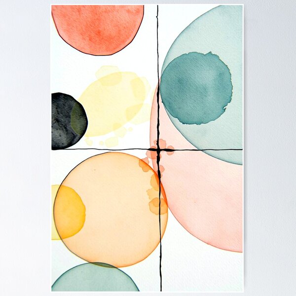 Item preview, Soft Watercolor Circles and Lines designed and sold by ChrisButler.