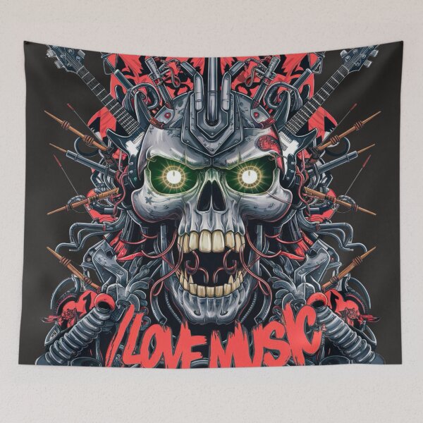 Artikelvorschau, Metalhead Schädel entworfen und verkauft von Thaivi Design.