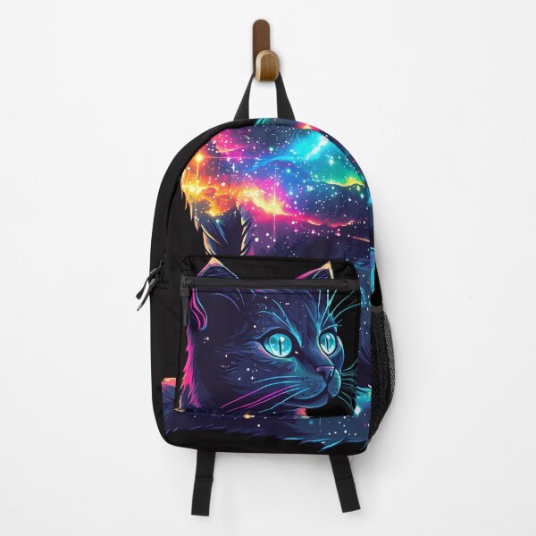 Item preview, Cosmic Galaxy Cat with Neon Glow designed and sold by PixelReverb.