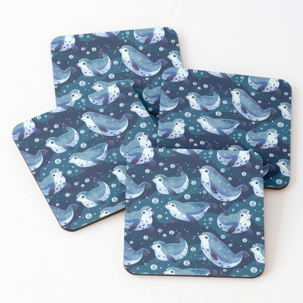 Item preview, Seal Blue Bubbles Pattern designed and sold by palaco210.
