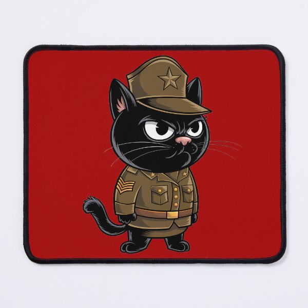 Item preview, Sergeant Whiskers: Commanding Cat designed and sold by Orca Chuckle Studios.