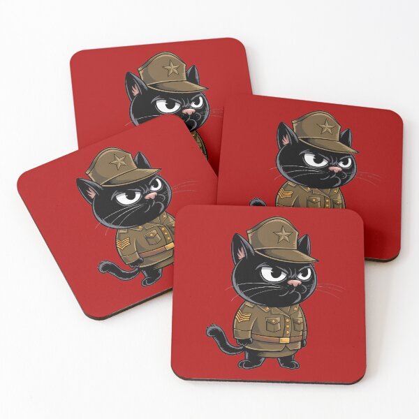 Item preview, Sergeant Whiskers: Commanding Cat designed and sold by Orca Chuckle Studios.