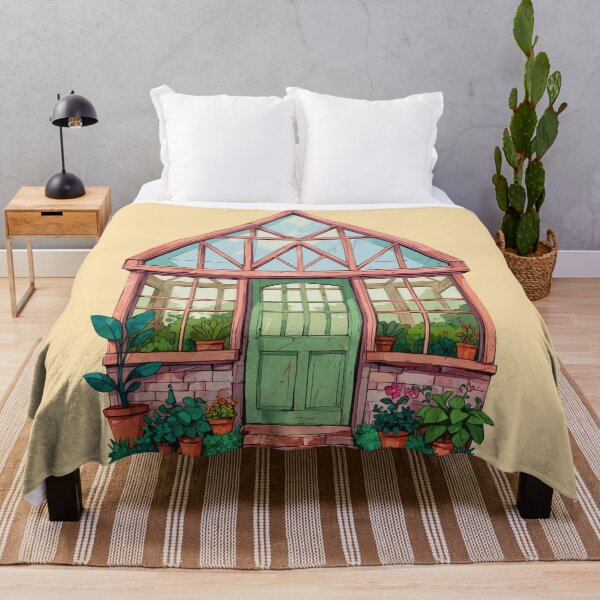 Item preview, Beautiful Wood and Brick Greenhouse in Yellow designed and sold by CriaCreative.