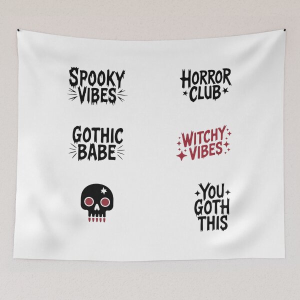 Item preview, Gothic Horror Spooky Quotes Sticker Pack designed and sold by ArtadoraDesignz.