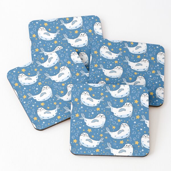 Item preview, Seal Blue Bubbles Pattern designed and sold by palaco210.