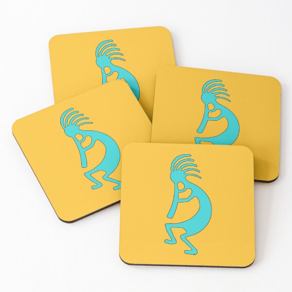 Item preview, Native American Inspired Kokopelli Turquoise Blue designed and sold by Havocgirl.