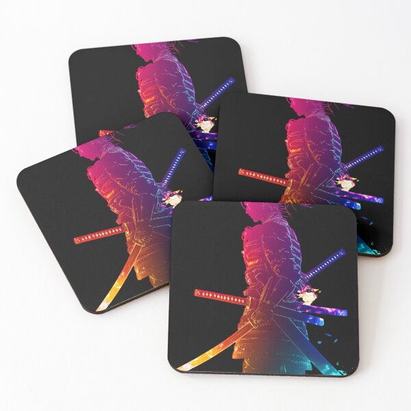 Item preview, Neon Samurai Warrior in Cosmic Glow designed and sold by PixelReverb.