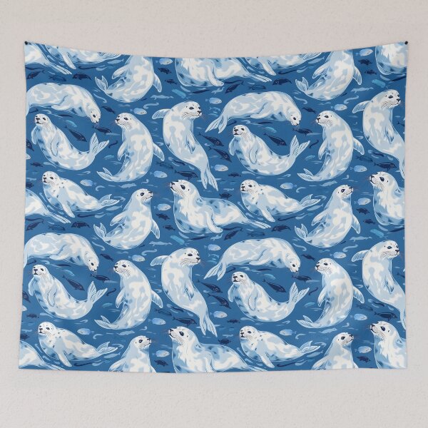 Item preview,  Seal Blue Stars Pattern designed and sold by palaco210.