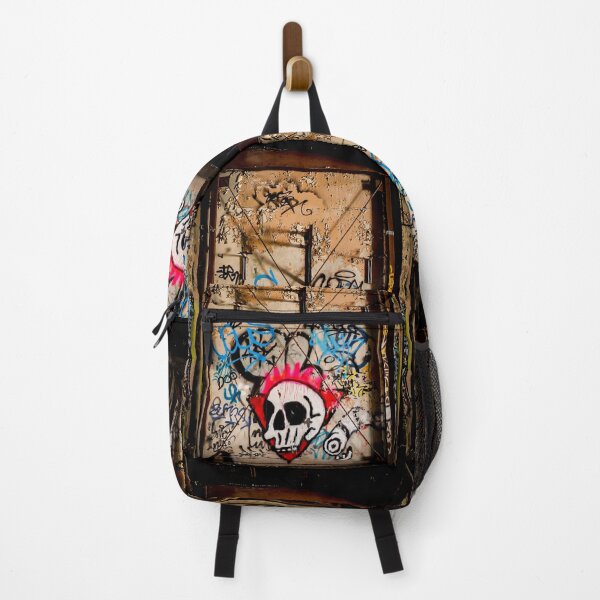 Item preview, Graffiti Skull with Pink Accents in Abandoned Warehouse designed and sold by BemazedImages.