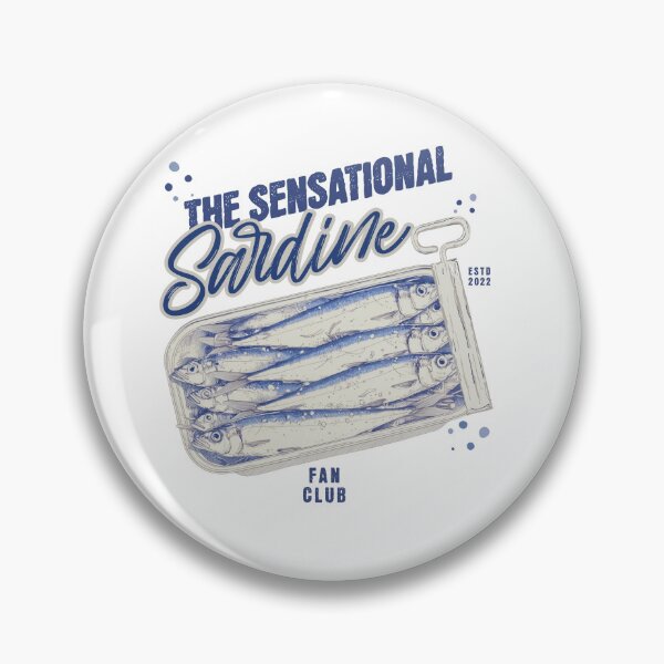 Item preview, The Sensational Sardine Fan Club ESTD 2022 designed and sold by MudcreekDesign.