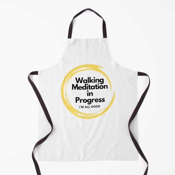 Item preview, Yellow “Walking Meditation in Progress" Design designed and sold by Nicole Wijngaarden Coaching Ltd.