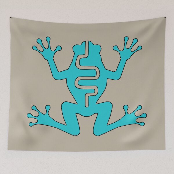 Item preview, Native American Inspired Frog Turquoise Blue designed and sold by Havocgirl.