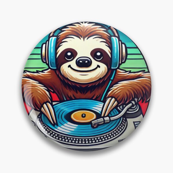Item preview, Sloth DJ Spinning Chill Beats designed and sold by Nauert's.