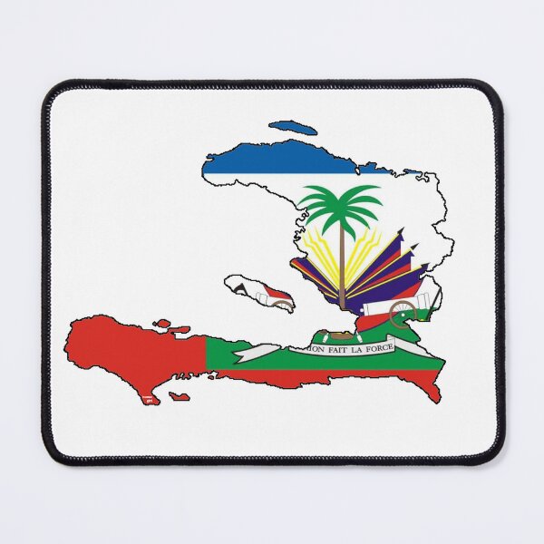 Item preview, Haiti Map with Haitian Flag designed and sold by Havocgirl.