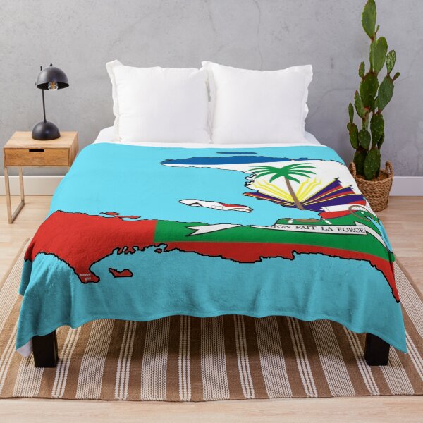Item preview, Haiti Map with Haitian Flag designed and sold by Havocgirl.