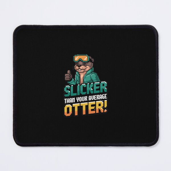Item preview, Pixel Art Otter in Ski Goggles - Funny Winter Design designed and sold by TrippyBunnyShop.