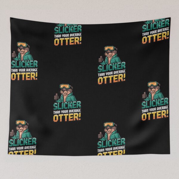 Item preview, Pixel Art Otter in Ski Goggles - Funny Winter Design designed and sold by TrippyBunnyShop.