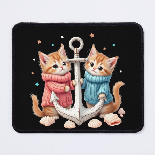 Item preview, Nautical Kitties designed and sold by Crazy Before Cats.