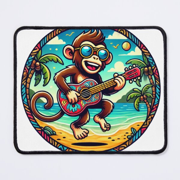 Artikelvorschau, Skurriler Affe mit Gitarre: Tropische Vibes entworfen und verkauft von Nauert's.