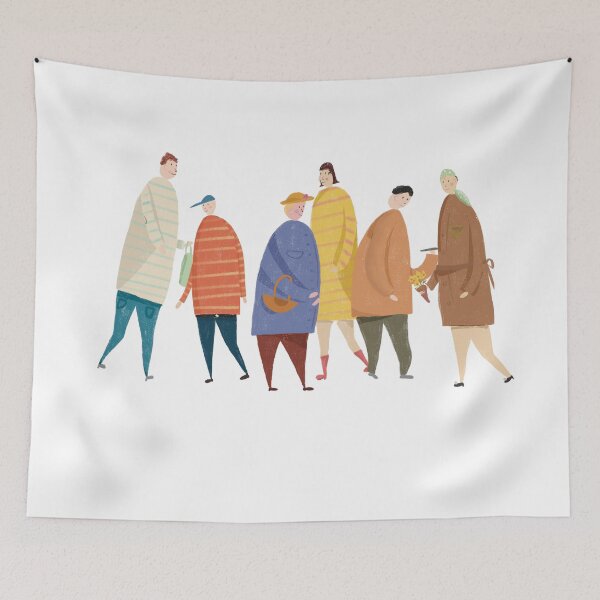 Item preview, People Walking Drawing designed and sold by saramunera.