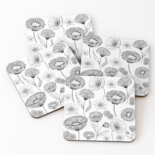 Item preview, Black and white flower picture designed and sold by Thitinan05.