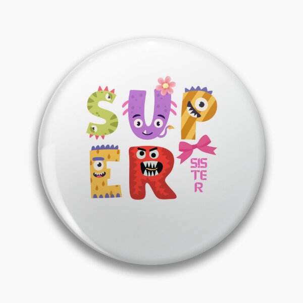 Item preview, Super sister. Colorful animals ,dinosaur letters ,funny letters . designed and sold by Bostonfashion25.