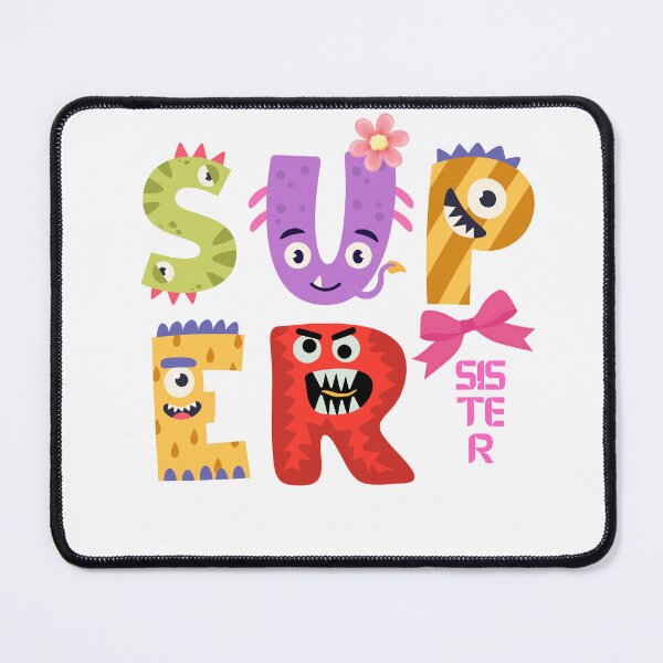 Item preview, Super sister. Colorful animals ,dinosaur letters ,funny letters . designed and sold by Bostonfashion25.