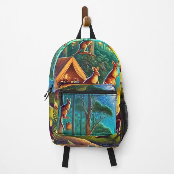 Item preview, Kangaroo Camping Adventure Night Sky Jungle Escape designed and sold by Dream Output .
