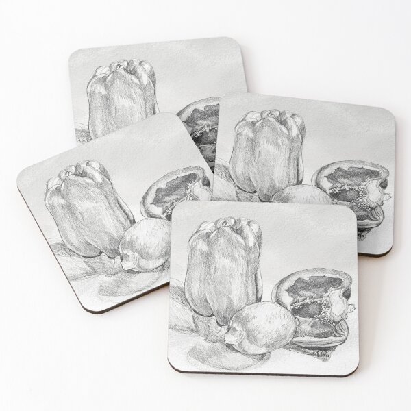 Item preview, Still Life in Graphite Fruit and Vegetables designed and sold by Glimmersmith.