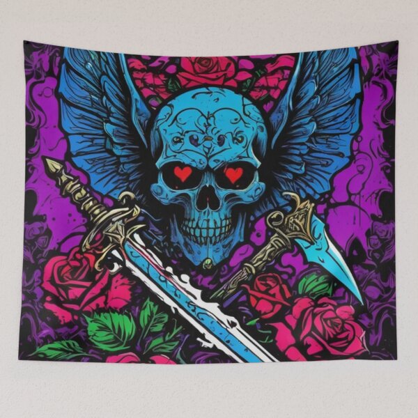 Item preview, Skull Daggers & Roses designed and sold by TheDarkWardrobe.