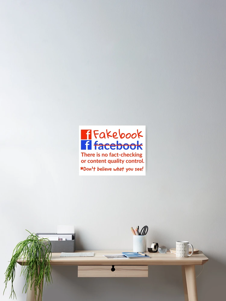 Thumbnail 2 of 3, Poster, Fakebook designed and sold by Rachel the Artist .