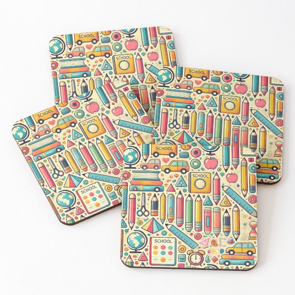 Item preview, School - Pencils, Books, and Erasers designed and sold by KittyKatto.