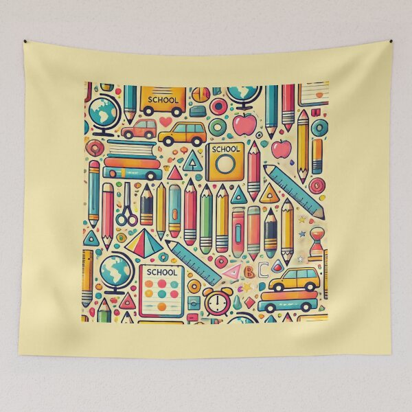 Item preview, School - Pencils, Books, and Erasers designed and sold by KittyKatto.