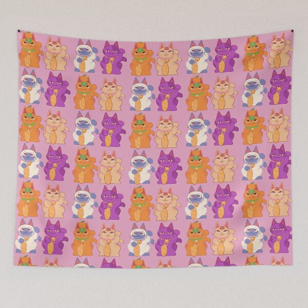 Item preview, maneki-neko lucky acnh cats designed and sold by LemonSwoop.