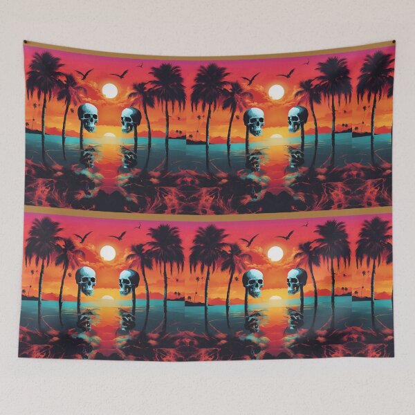 Item preview, Skull Bay at Sunset, Beautiful but Eerie Beach designed and sold by FroggyFly Designs.