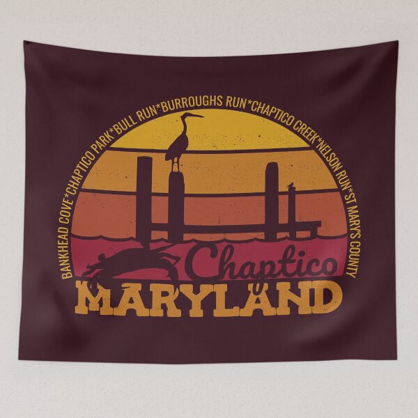 Item preview, Chaptico Maryland Sunset Retro Local Pride Logo designed and sold by CRHPOD20.