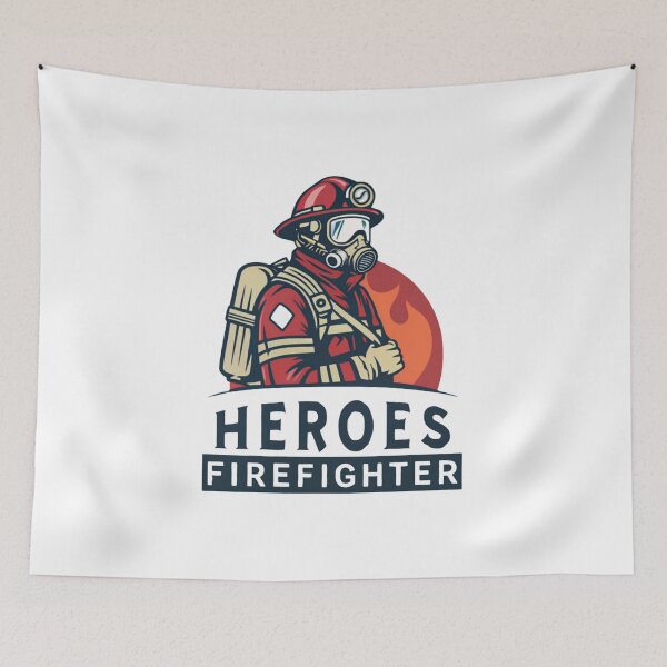 Item preview, Heroes Firefighter Illustration - Brave Firefighting Tribute Design designed and sold by Colorful-Garden.