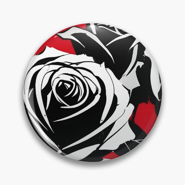 Item preview, Abstract roses in black and white, set against a bold crimson background designed and sold by johndesignwaves.