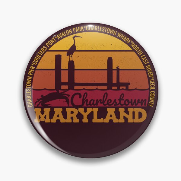 Item preview, Charlestown Maryland Sunset Retro Local Pride Logo designed and sold by CRHPOD20.